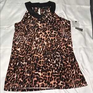 INC International Concepts Animal Print Sleeveless Blouse
